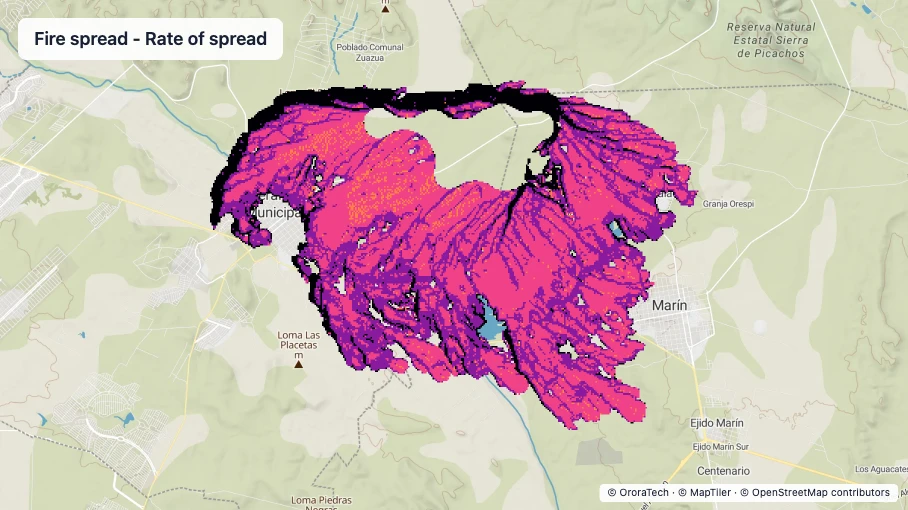 Fire spread — rate of spread